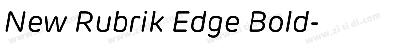 New Rubrik Edge Bold字体转换